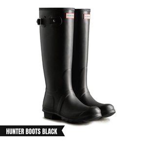 HUNTER BOOTS MATTE BLACK KNEE LENGTH ✨
